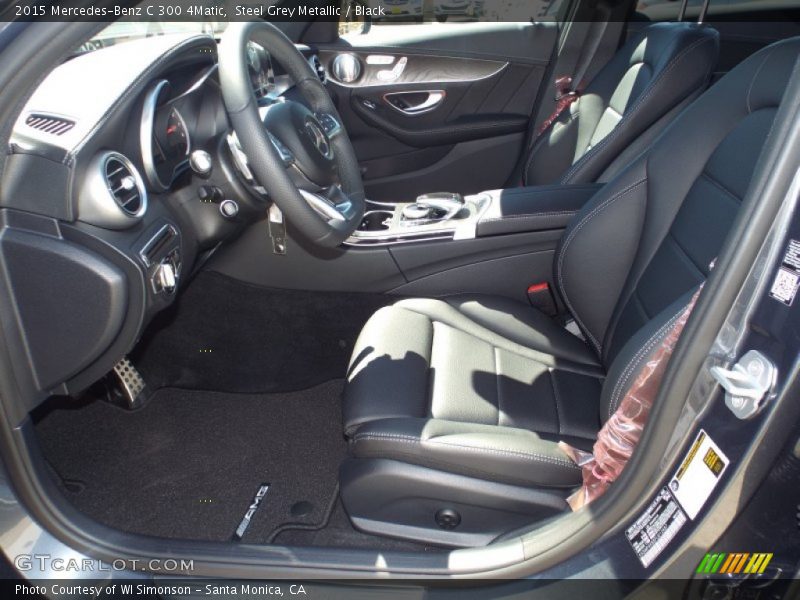 Steel Grey Metallic / Black 2015 Mercedes-Benz C 300 4Matic