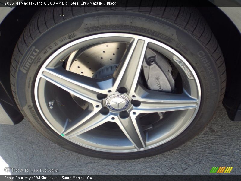 Steel Grey Metallic / Black 2015 Mercedes-Benz C 300 4Matic