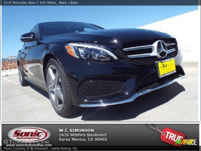 Black / Black 2015 Mercedes-Benz C 300 4Matic