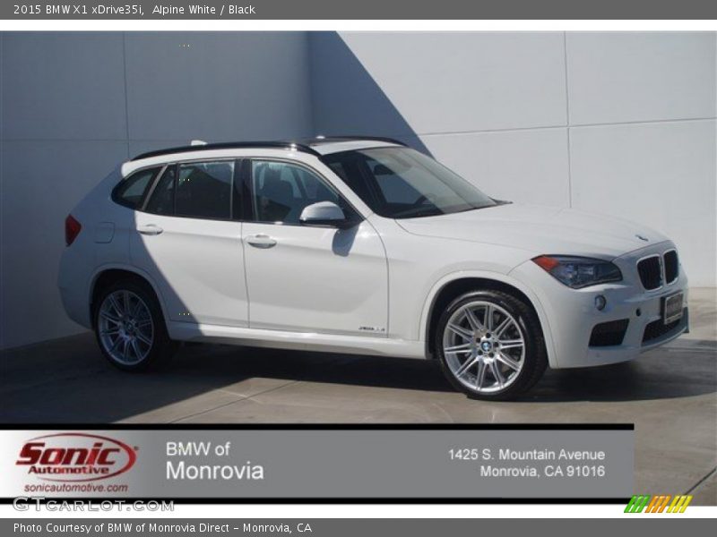 Alpine White / Black 2015 BMW X1 xDrive35i