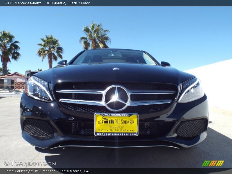 Black / Black 2015 Mercedes-Benz C 300 4Matic
