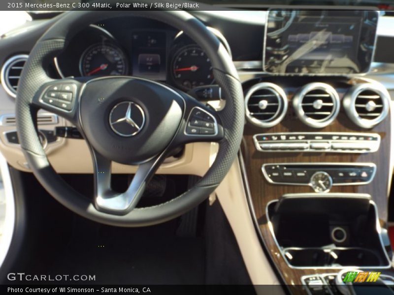 Polar White / Silk Beige/Black 2015 Mercedes-Benz C 300 4Matic