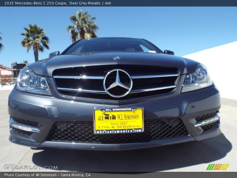 Steel Grey Metallic / Ash 2015 Mercedes-Benz C 250 Coupe