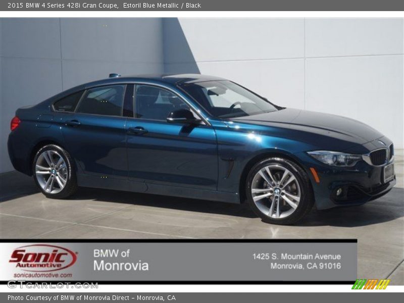 Estoril Blue Metallic / Black 2015 BMW 4 Series 428i Gran Coupe