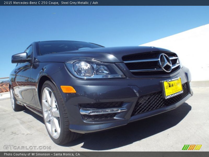 Steel Grey Metallic / Ash 2015 Mercedes-Benz C 250 Coupe