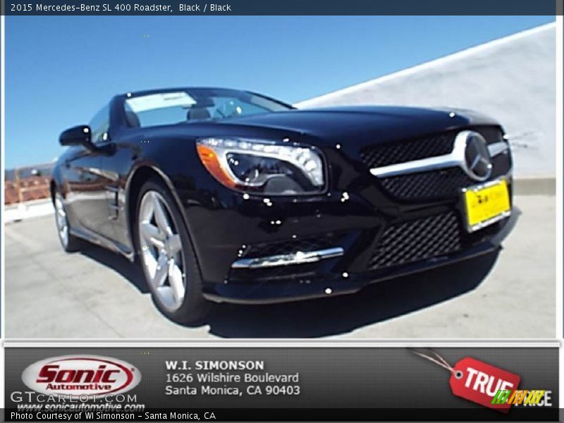 Black / Black 2015 Mercedes-Benz SL 400 Roadster