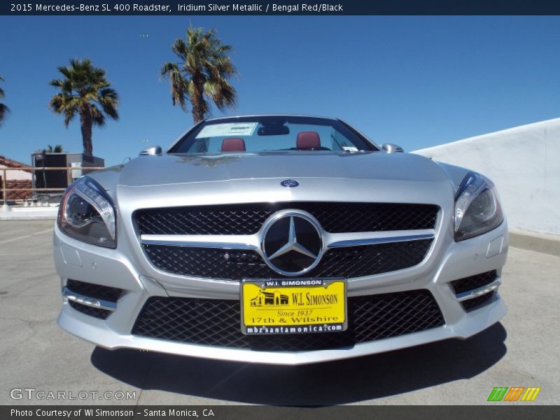 Iridium Silver Metallic / Bengal Red/Black 2015 Mercedes-Benz SL 400 Roadster