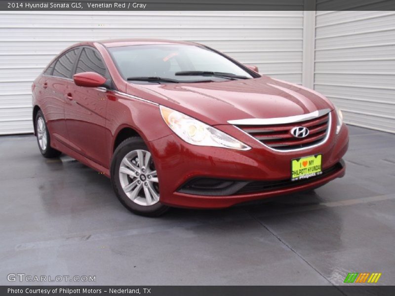 Venetian Red / Gray 2014 Hyundai Sonata GLS