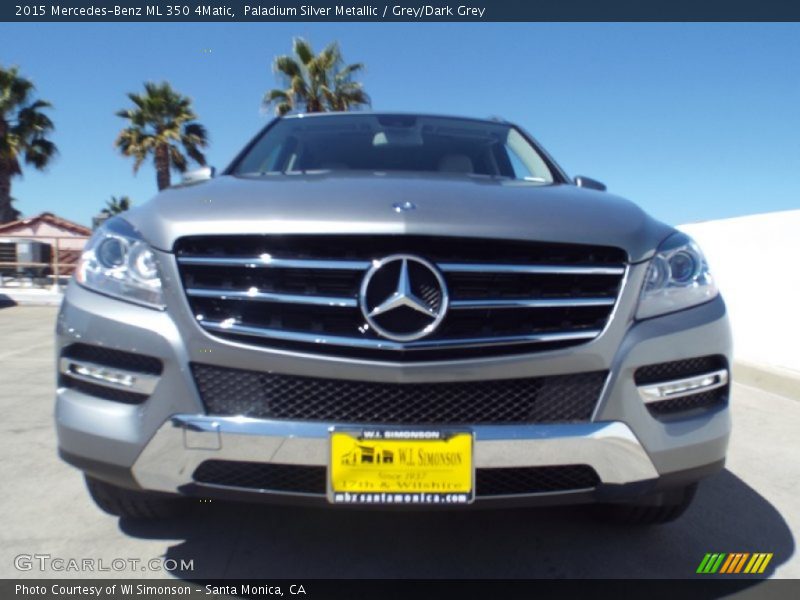 Paladium Silver Metallic / Grey/Dark Grey 2015 Mercedes-Benz ML 350 4Matic