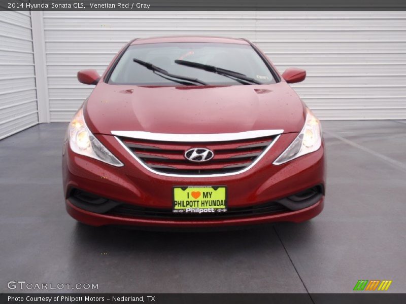 Venetian Red / Gray 2014 Hyundai Sonata GLS