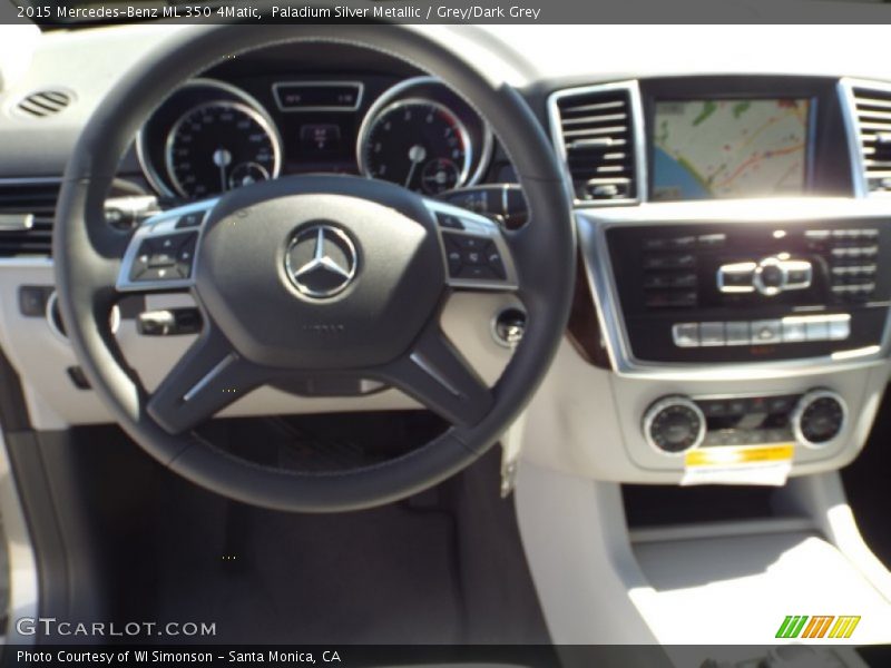 Paladium Silver Metallic / Grey/Dark Grey 2015 Mercedes-Benz ML 350 4Matic