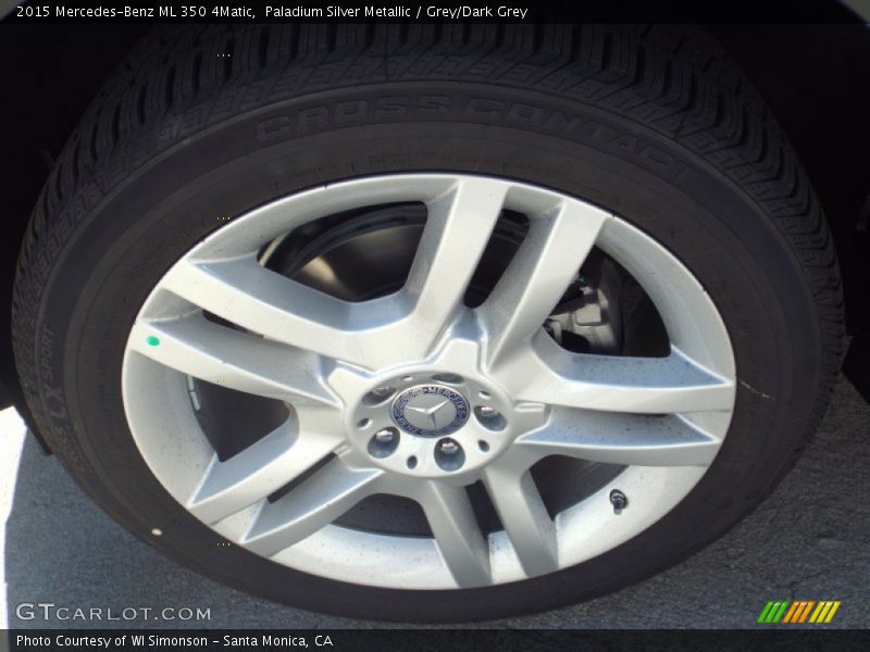 Paladium Silver Metallic / Grey/Dark Grey 2015 Mercedes-Benz ML 350 4Matic