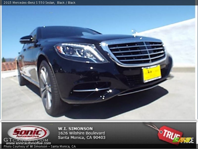 Black / Black 2015 Mercedes-Benz S 550 Sedan