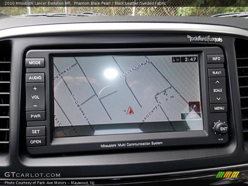 Navigation of 2010 Lancer Evolution MR