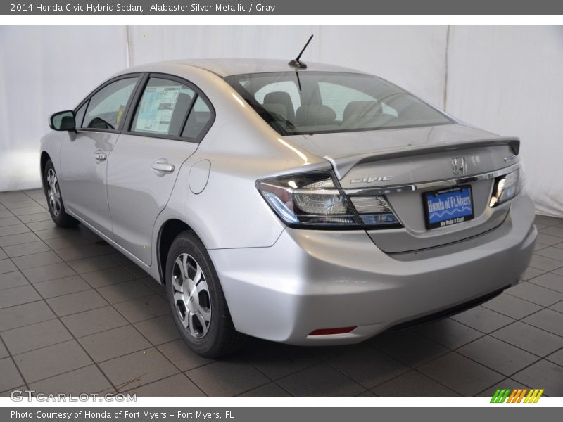 Alabaster Silver Metallic / Gray 2014 Honda Civic Hybrid Sedan