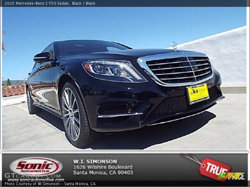Black / Black 2015 Mercedes-Benz S 550 Sedan