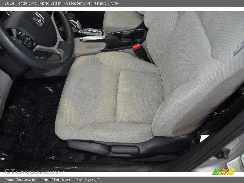 Alabaster Silver Metallic / Gray 2014 Honda Civic Hybrid Sedan