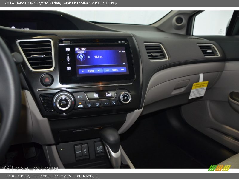 Alabaster Silver Metallic / Gray 2014 Honda Civic Hybrid Sedan