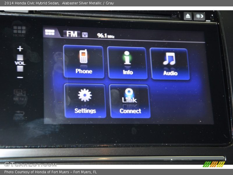 Alabaster Silver Metallic / Gray 2014 Honda Civic Hybrid Sedan