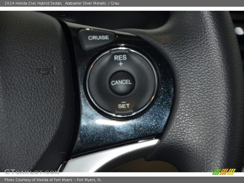 Alabaster Silver Metallic / Gray 2014 Honda Civic Hybrid Sedan