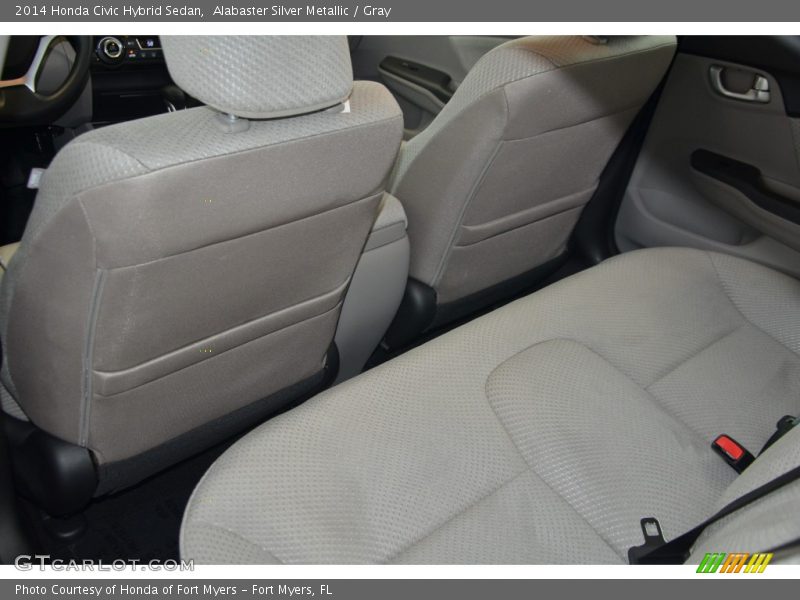 Alabaster Silver Metallic / Gray 2014 Honda Civic Hybrid Sedan