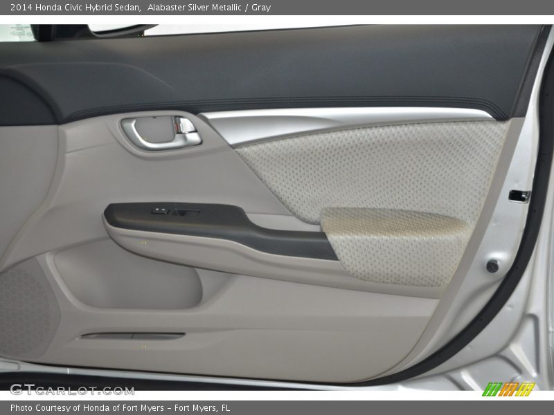 Alabaster Silver Metallic / Gray 2014 Honda Civic Hybrid Sedan