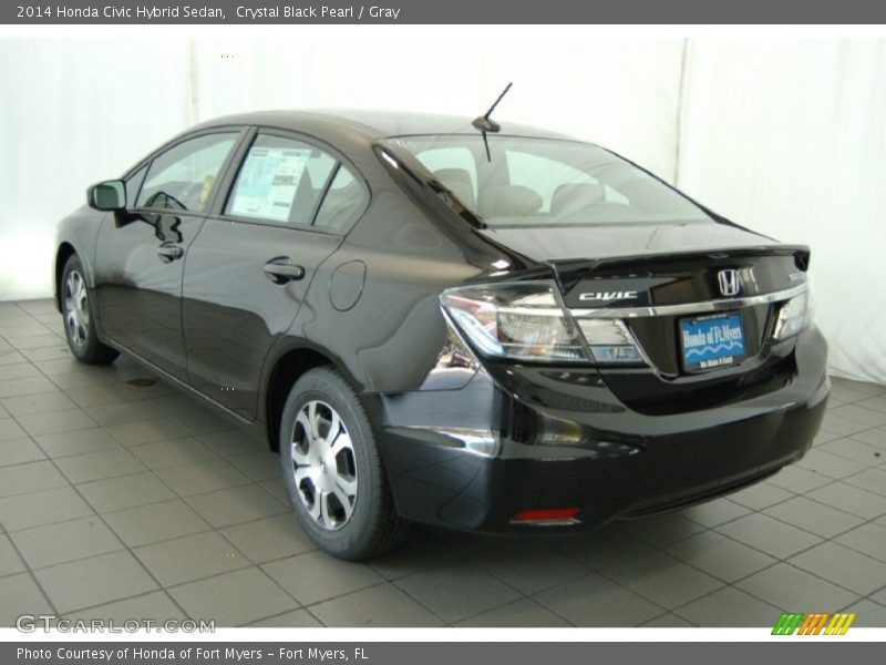 Crystal Black Pearl / Gray 2014 Honda Civic Hybrid Sedan