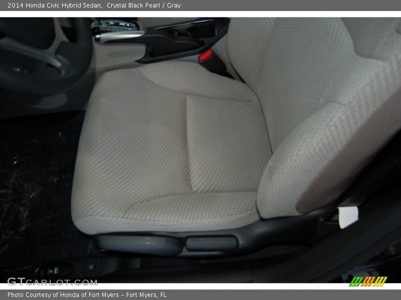 Crystal Black Pearl / Gray 2014 Honda Civic Hybrid Sedan