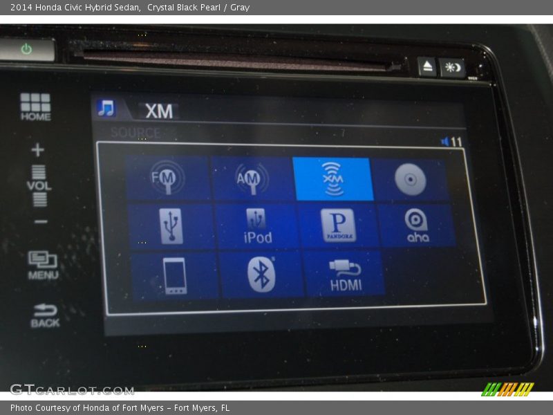 Crystal Black Pearl / Gray 2014 Honda Civic Hybrid Sedan