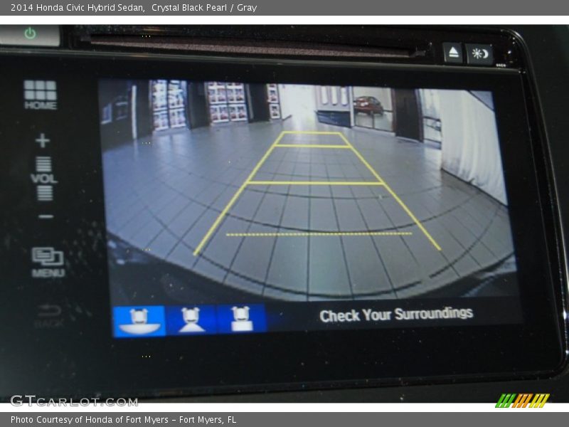 Crystal Black Pearl / Gray 2014 Honda Civic Hybrid Sedan