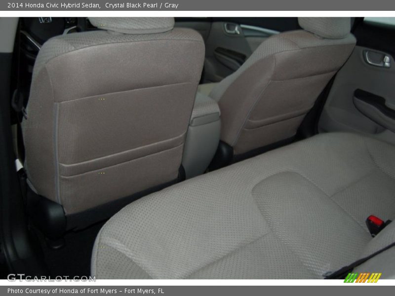 Crystal Black Pearl / Gray 2014 Honda Civic Hybrid Sedan