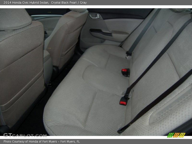 Crystal Black Pearl / Gray 2014 Honda Civic Hybrid Sedan