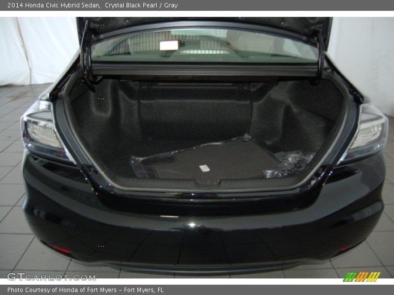 Crystal Black Pearl / Gray 2014 Honda Civic Hybrid Sedan