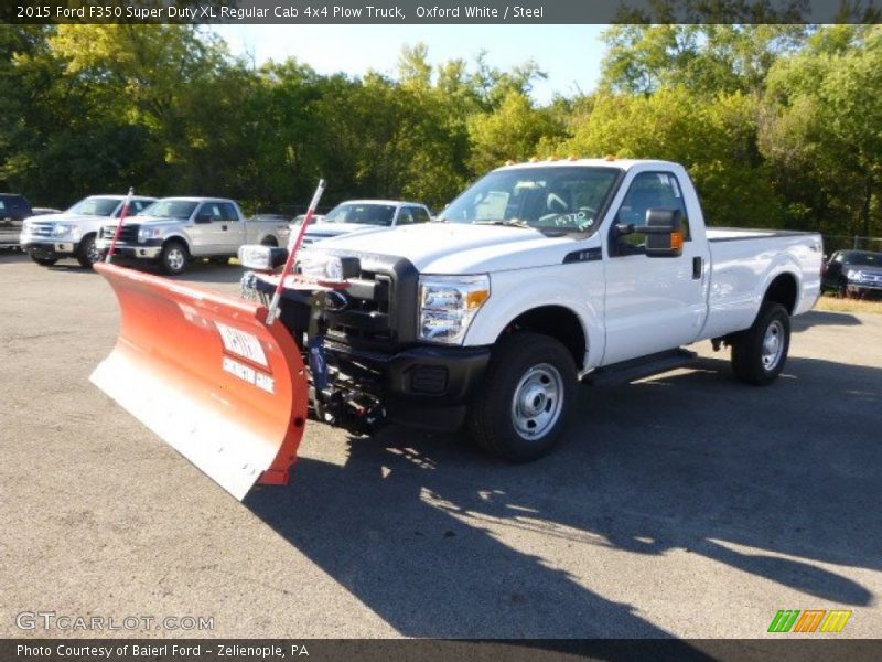 Oxford White / Steel 2015 Ford F350 Super Duty XL Regular Cab 4x4 Plow Truck