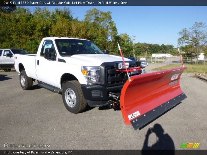 Front 3/4 View of 2015 F350 Super Duty XL Regular Cab 4x4 Plow Truck