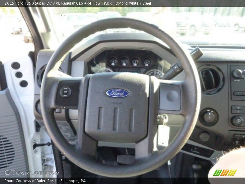 2015 F350 Super Duty XL Regular Cab 4x4 Plow Truck Steering Wheel