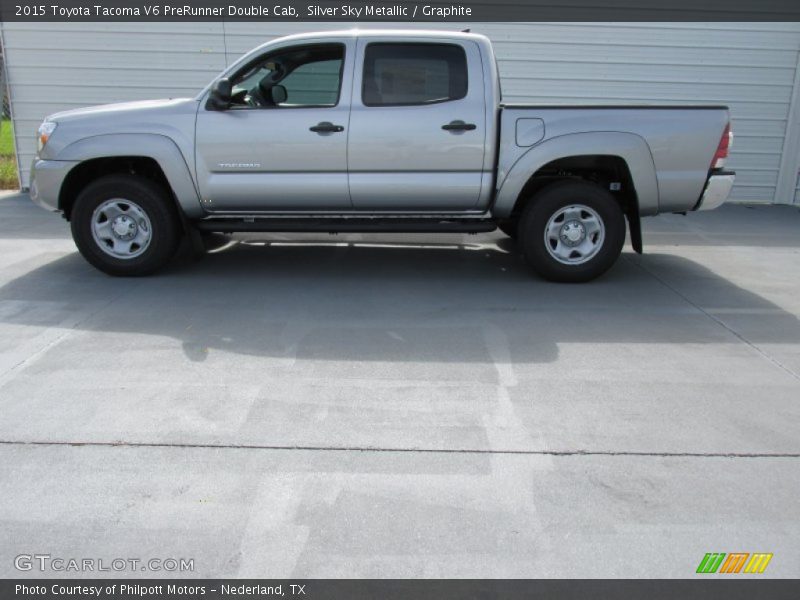 Silver Sky Metallic / Graphite 2015 Toyota Tacoma V6 PreRunner Double Cab