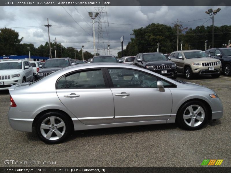 Alabaster Silver Metallic / Black 2011 Honda Civic LX-S Sedan