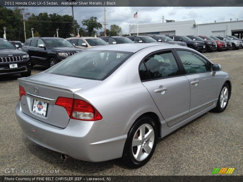 Alabaster Silver Metallic / Black 2011 Honda Civic LX-S Sedan