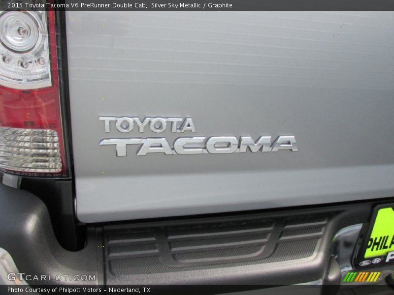 Silver Sky Metallic / Graphite 2015 Toyota Tacoma V6 PreRunner Double Cab