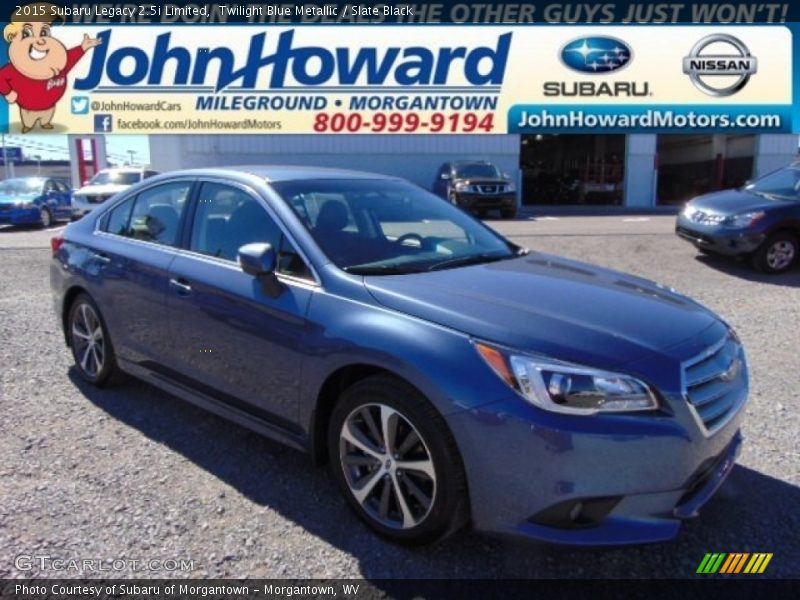 Twilight Blue Metallic / Slate Black 2015 Subaru Legacy 2.5i Limited