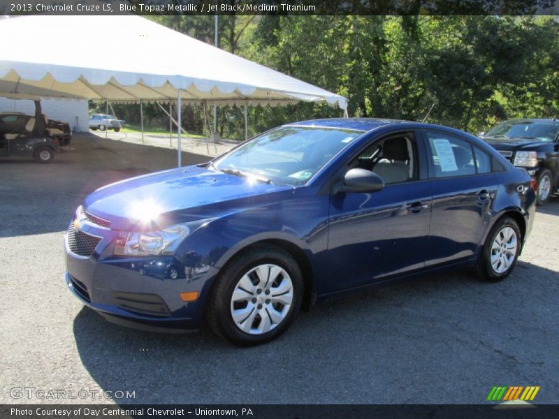 Blue Topaz Metallic / Jet Black/Medium Titanium 2013 Chevrolet Cruze LS