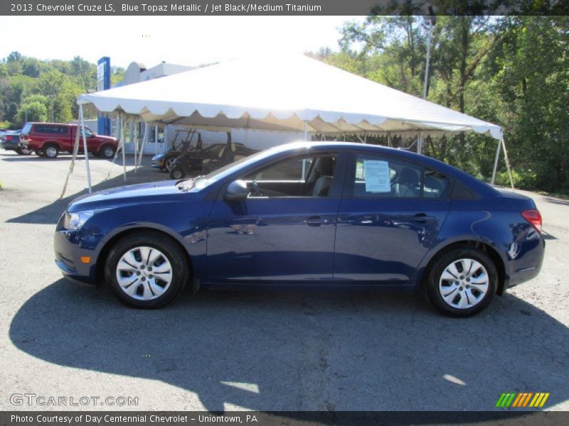 Blue Topaz Metallic / Jet Black/Medium Titanium 2013 Chevrolet Cruze LS