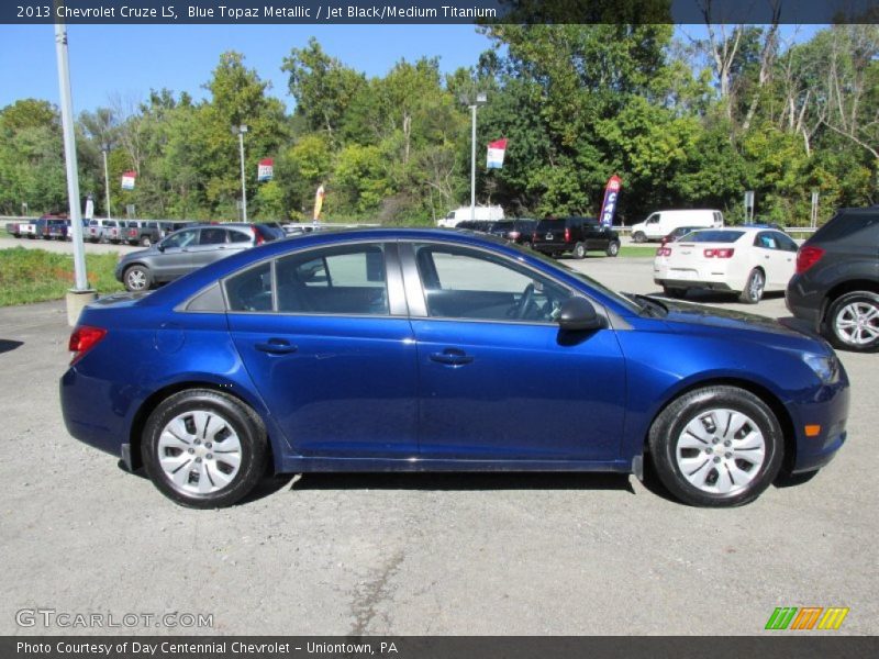 Blue Topaz Metallic / Jet Black/Medium Titanium 2013 Chevrolet Cruze LS