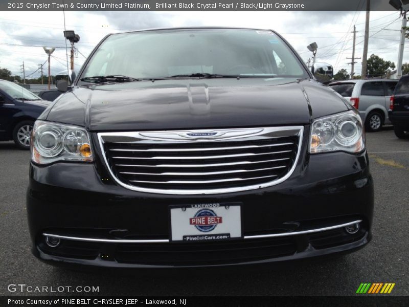 Brilliant Black Crystal Pearl / Black/Light Graystone 2015 Chrysler Town & Country Limited Platinum