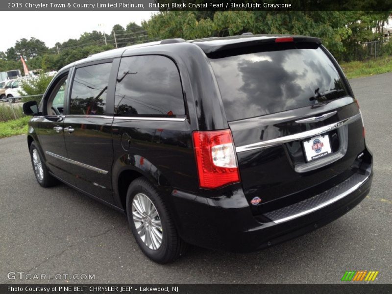 Brilliant Black Crystal Pearl / Black/Light Graystone 2015 Chrysler Town & Country Limited Platinum