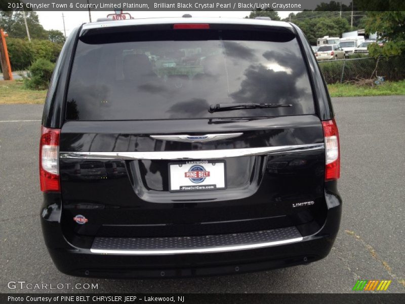 Brilliant Black Crystal Pearl / Black/Light Graystone 2015 Chrysler Town & Country Limited Platinum