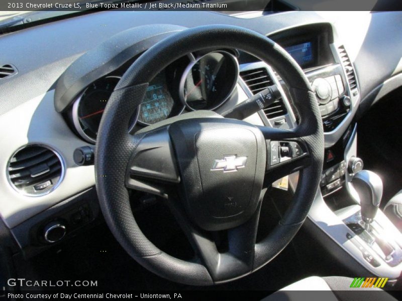 Blue Topaz Metallic / Jet Black/Medium Titanium 2013 Chevrolet Cruze LS