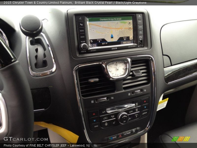 Brilliant Black Crystal Pearl / Black/Light Graystone 2015 Chrysler Town & Country Limited Platinum