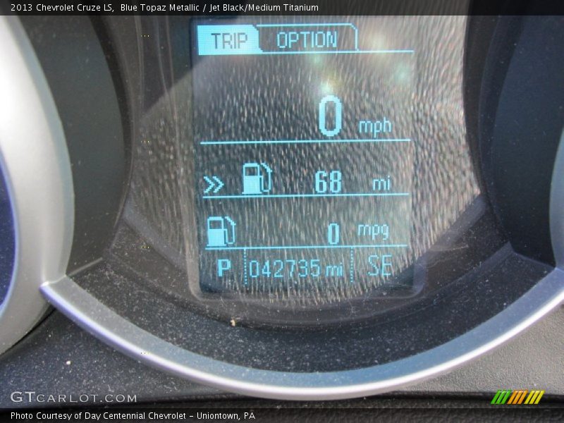 Blue Topaz Metallic / Jet Black/Medium Titanium 2013 Chevrolet Cruze LS